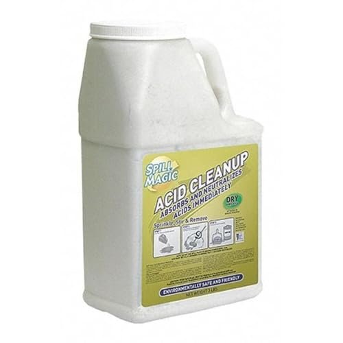 Spill Magic Absorbent Acid,White,5" L SM202DBAN Pack of 2 Pack of 2